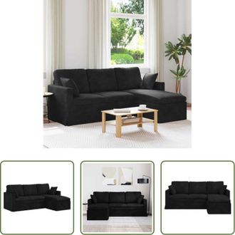 vidaXL Divano in velluto - Divano Nero 198 x 134 x 80 cm Velluto