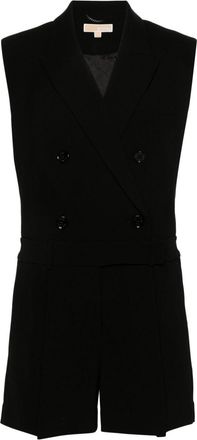 Michael Michael Kors double-breasted playsuit - women - Triacetate/Polyester/Polyester - 4 - Black