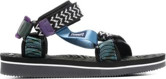 Suicoke Zwarte Depa Sandalen met Logo - Dames - Sandalen - Zwart - 36 1/2 EU - Schoenen