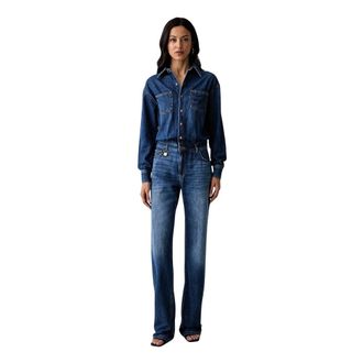 Elisabetta Franchi Dames, Jumpsuits & Playsuits, Blauw, Maat: XS Denim