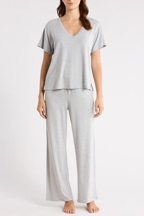 Nordstrom Cool Touch Jersey Pajamas in Grey Heather at Nordstrom, Size X-Large