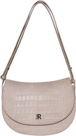 John Richmond Schoudertas met krokodillenleer effect - Dames - Schoudertassen - Beige - ONE Size - Leer - Tassen