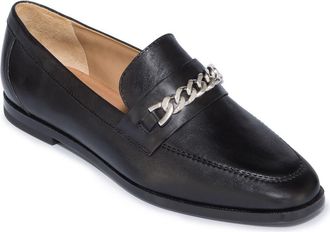 Bernardo Zephyr Chain Loafer in Black Antique Calf at Nordstrom Rack, Size 6.5