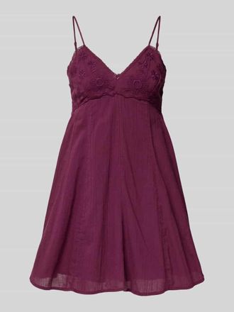 Only Minikleid aus reiner Baumwolle Modell PANOLA in Dunkelrot, Gr&ouml;&szlig;e XL