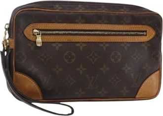 Louis Vuitton Pre-owned Clutches, female, Brown, Size: ONE SIZE Pre-owned Canvas Clutch