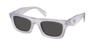 Prada Grey Rectangular Ladies Sunglasses PR C06S 22G08Z 50