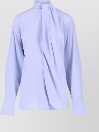 Victoria Beckham draped front high neck long sleeves top