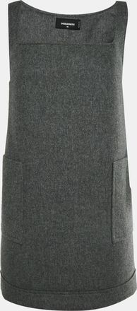 Dsquared2 Grey Felt Mini Dress