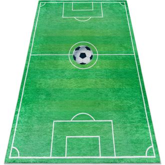 RugsX Rugsx - bambino 9731 washing carpet Pitch, football for children anti-slip - green green 120x170 cm