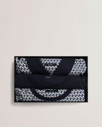 Ted Baker Mens Sangs Navy T-Shirts in Dark Blue (3 Pack) Cotton - Size X-Large