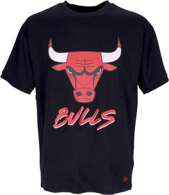 New Era Chicago Bulls Script Mesh Tee - Heren - T-shirts - Blauw - XL - Polyester - Tops