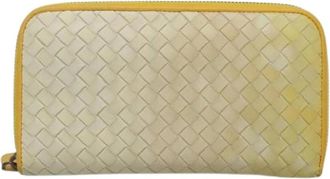 Bottega Veneta Pre-owned Wallets, female, Beige, Size: ONE SIZE Pre-owned Vintage Leather Wallet