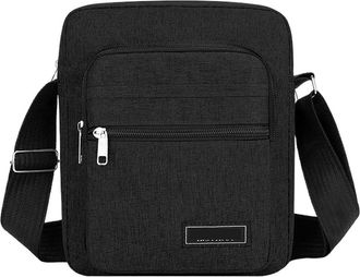 Generic Compatible For Men Crossbody Bags Mens Shoulder Boy Messenger Man Handbags for Travel Casual Large Satchel Grey(Black)