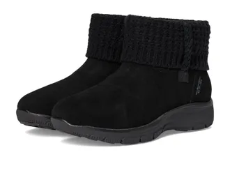 Skechers Womens Easy Going-Cozy Lovin Hands Free Slip-ins Ankle Boot, Black/Black, 6 UK