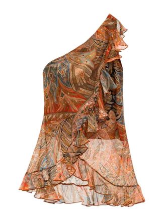 Etro Etro One-Shoulder-Seidenoberteil
