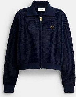 Coach Zip Front Cardigan