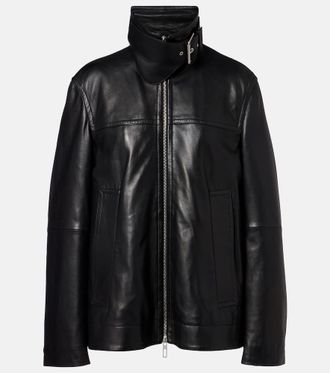 Sportmax Oversized leather jacket