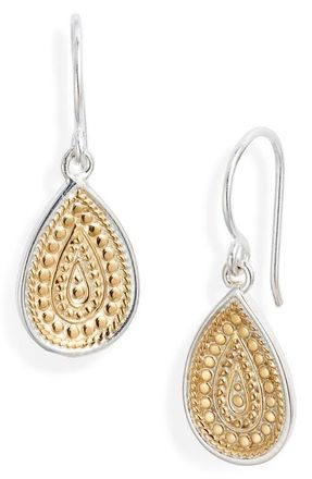 Anna Beck Classic Teardrop Earrings in Two Tone at Nordstrom