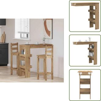 vidaXL The Living Store Bancone da Muro Rovere Artigianale Legno Multistrato - Bancone da bar