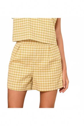 Greylin Joslyn High Waist Shorts In Yellow
