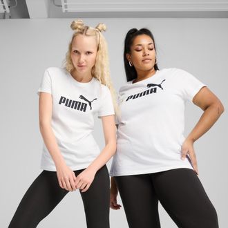 Puma T-Shirt PUMA ESS NO. 1 LOGO TEE, Damen, Gr. XL, weiss (puma wei&szlig;), Jersey, Obermaterial: 100% Baumwolle, bedruckt, regular fit normal, Rundhals, Shirt