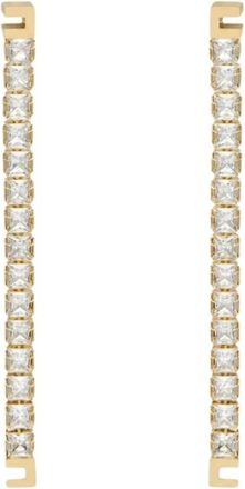 Elisabetta Franchi Strass Oorbellen - Dames - Oorbellen - Geel - ONE Size - Accessoires