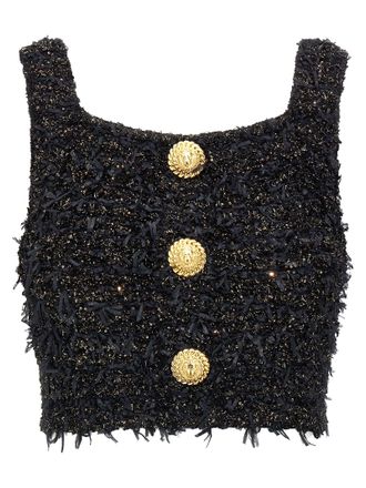 Balmain Lurex Tweed Top