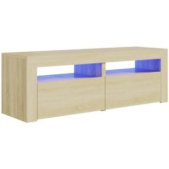 vidaXL Vidaxl - Mueble De Tv Con Luces Led Roble Sonoma 120x35x40 Cm