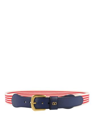 Valentino VLogo Signature Striped Belt