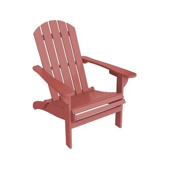 Sweeek Sill&oacute;n de madera de acacia con reposabrazos, terracotta