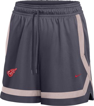 Nike Womens Indiana Fever 5 Studio Fleece Basketball Shorts in Grey | IR0878-013