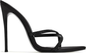 Femme LA 120mm Donatella sandals - women - Satin/Artificial Leather/Artificial Leather - 36 - Black