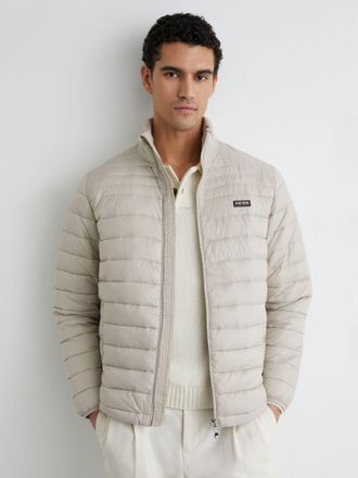 Reiss Light Stone Quilted Zip-through Jacket, Xxl