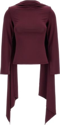 Rotate Long-Sleeved Scarf Top