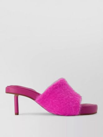 Jacquemus argilla faux fur mule sandals polyamide