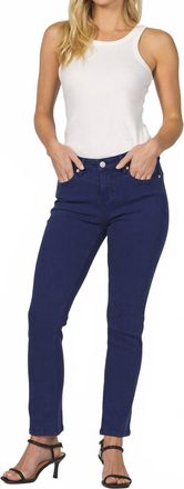 Dear John Denim Blaire Mid Rise Slim Straight Jeans In Naval Academy