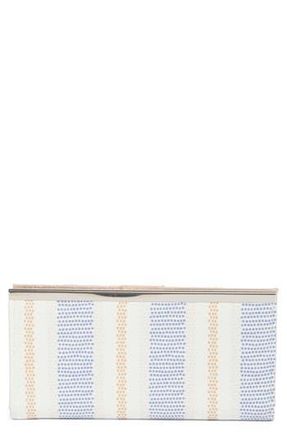 Mundi Slim Stripe Clutch in Marine Linen at Nordstrom Rack