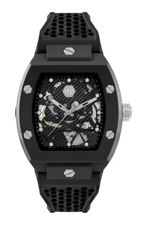 Philipp Plein The Skeleton Ecoceramic Heren Horloge Zwart PWVBA0423