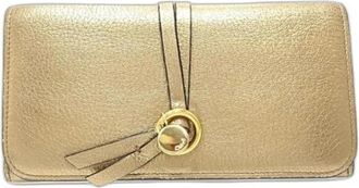 Chlo&eacute; Pre-owned Wallets, female, Beige, Size: ONE SIZE Pre-owned Leather Wallet