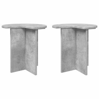 vidaXL Mesa Lateral 2 Pcs Gris Hormig&oacute;n &Oslash; 39 X 38 Cm Vidaxl