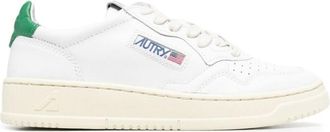 Autry White Green Leather Sneakers