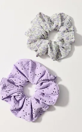 serefina Satin Scrunchies, Set of 2