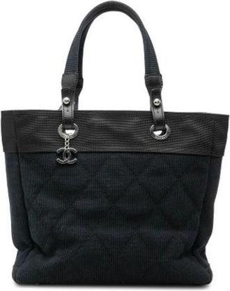 Chanel Pre-owned Canvas Tote - Dames - Vintage Shopper - Blauw - ONE Size - Vintage