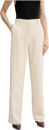 Guess Nausica Straight Broeken - Dames - Straight fit broeken - Beige - XS - Polyester - Broeken