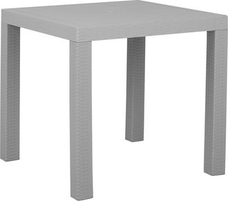 Beliani Beliani - Tavolo Da Pranzo Giardino Grigio Chiaro 4 Posti Quadrato 80 X 80 Cm Fossano