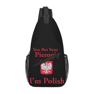 Generic You Bet Your Pierogi IM Polish Chest Bag Trendy Shoulder Bag Anti Theft Chest Backpack For Workout Shopping Outdoors