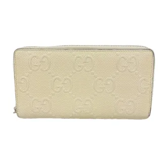 Gucci Ivory Leather Long Wallet (Bi-Fold) (Pre-Owned)