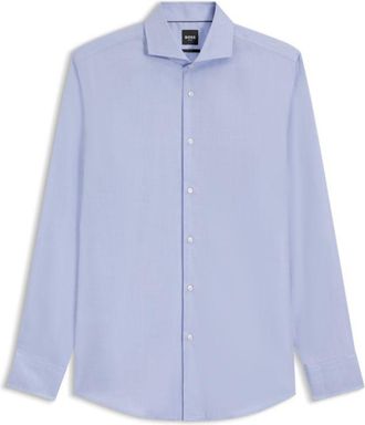 BOSS Wrinkle-resistant slim-fit shirt in a cotton blend