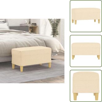 vidaXL The Living Store Panca crema 70x35x41 cm in Tessuto - Panca in tessuto