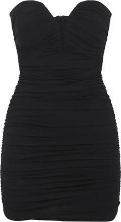 Elisabetta Franchi Abito corto con ruches - Nero
